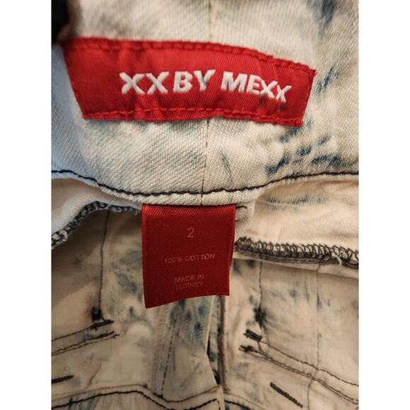 XX by Mexx Y2K Low Rise Tie Dye Cargo Denim Wide Leg Women's Jeans SZ 2 - Picture 8 of 11